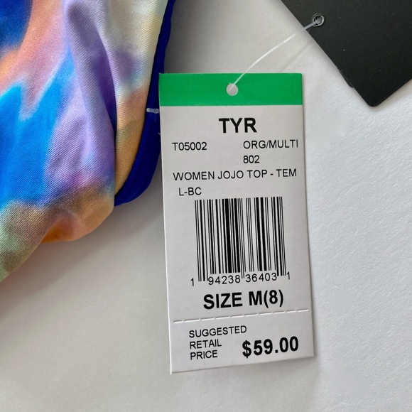 NWT TYR JoJo Top Bikini Sports Bra Size M 8 28" to 34" Band Medium Support NIP - Picture 9 of 16